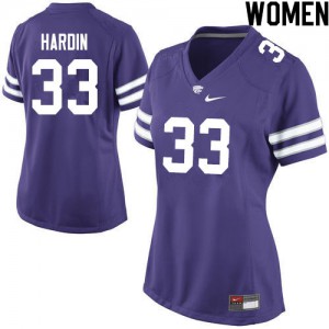 Womens Kansas State Wildcats Sam Hardin #33 Official Purple Jerseys 769667-762